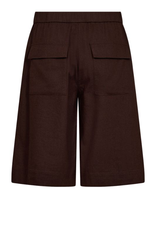 Freequent Lava shorts | Hørshorts i mørkebrun  I Dresslab