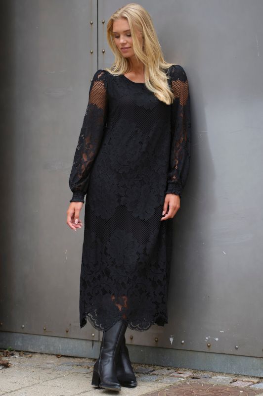 Prepair Mila dress | Smuk kjole i sort blonde