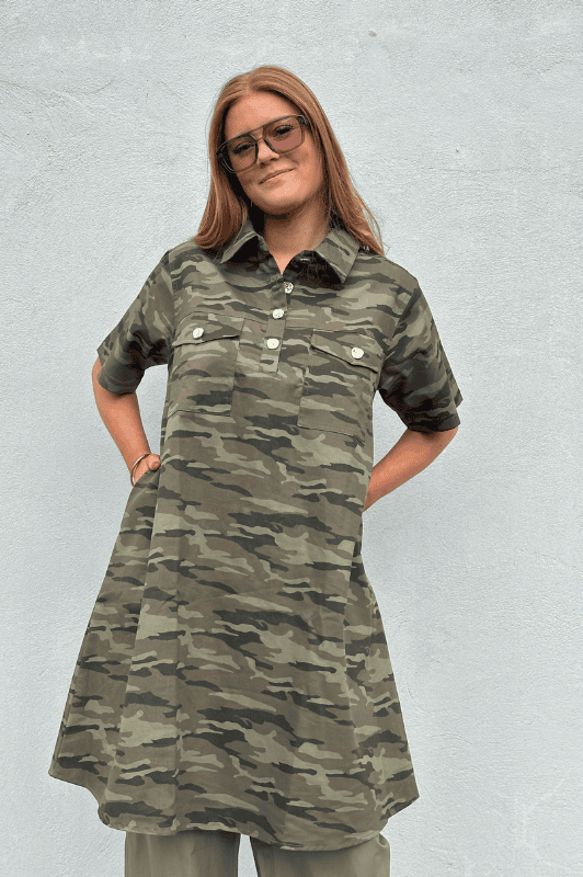 PRE ORDER Gaspar Nice camo dress | Cool camouflage kjole