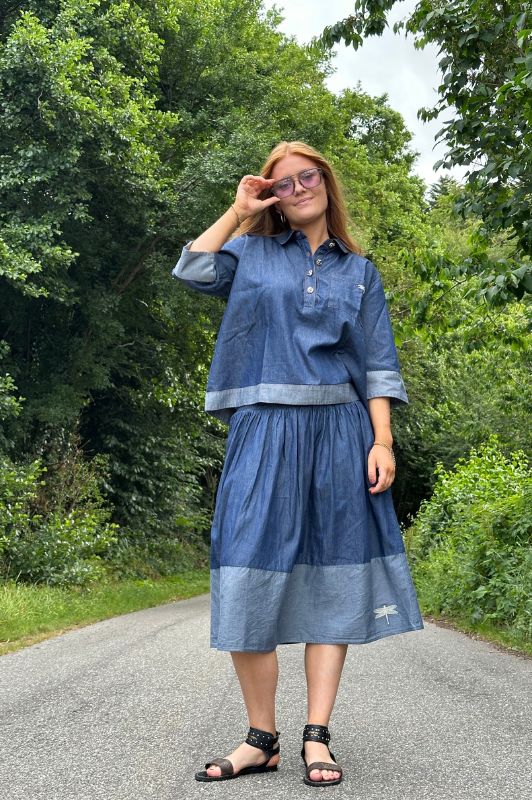 Gaspar Vienna denim nederdel I Dresslab