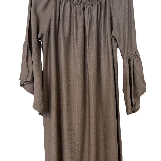 Moondust Lina solid dress I Løs viskose sommerkjole sand