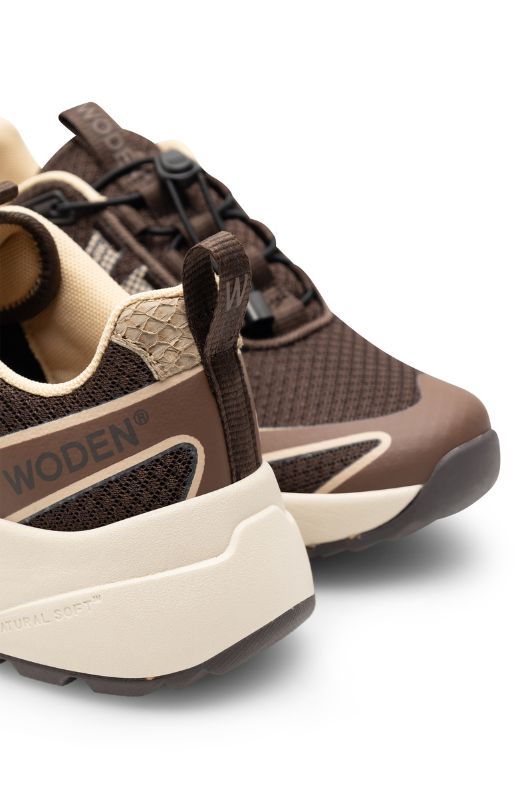 Woden Selma | Sporty sneakernyhed i flot brun