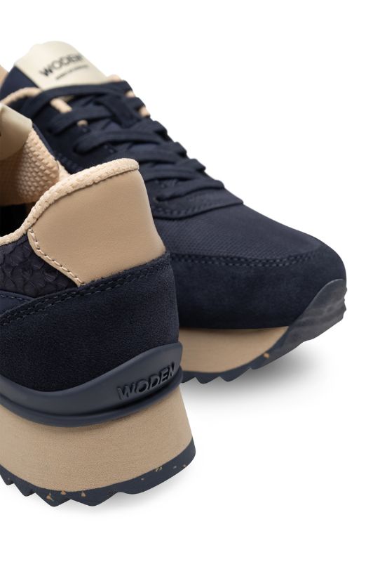 Woden Ronja plateau sneakers | Navy
