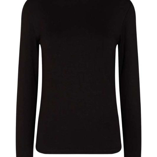 Freequent Liana bluse I Sort rullekrave
