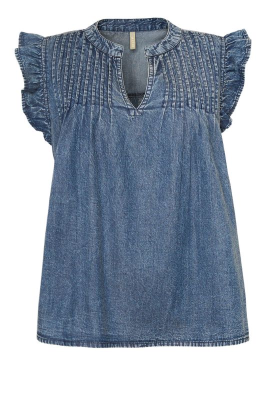 Ofelia Ina top | Cool denim top med fine detaljer I Dresslab