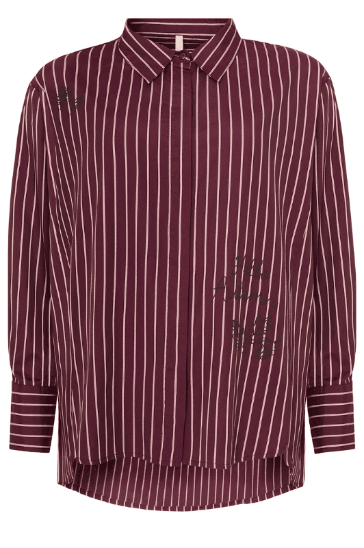 Ofelia Katja shirt I Stribet skjorte i bordeaux