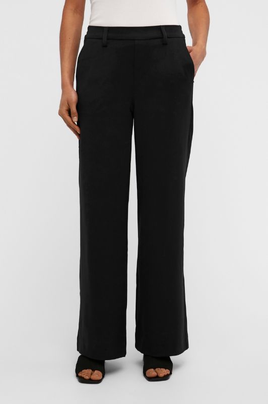 Object Lisa wide pant | Sort pæn buks