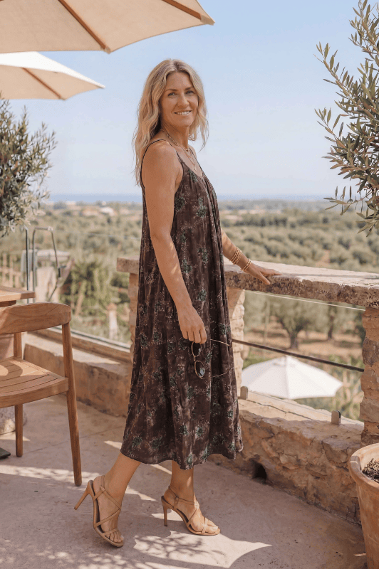 Prepair Merle dress | Sort printet  sommerkjole med stropper I Dresslab