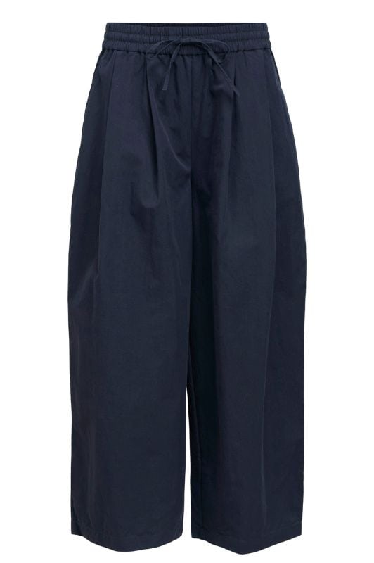 Object Berta barrel pant | Mørkeblå barrel bukser
