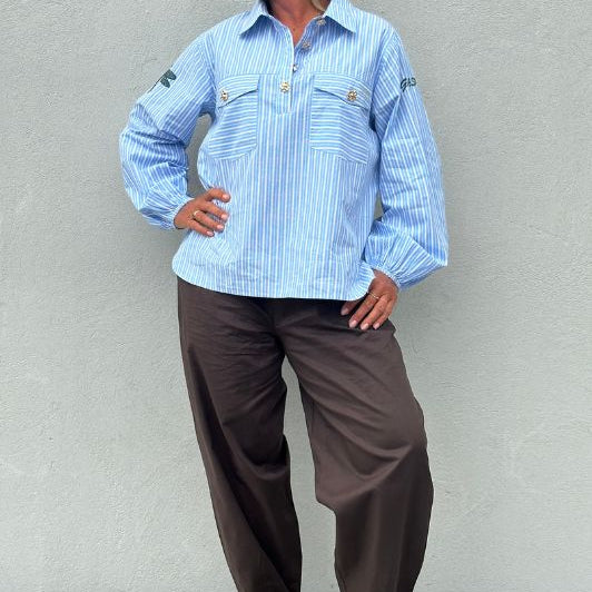 Gaspar Colorado pant  | Poplin buks i mørkebrun