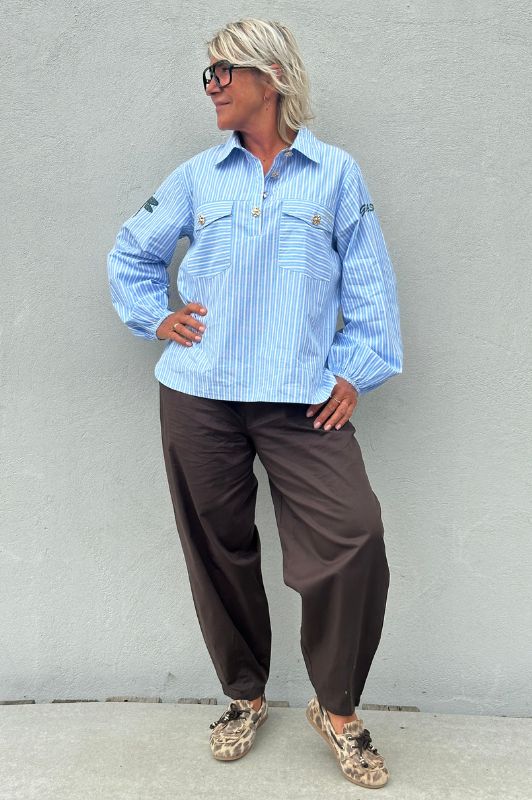 Gaspar Colorado pant  | Poplin buks i mørkebrun