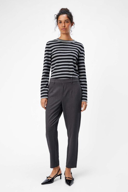 Object Lisa slim pant |  Bestseller buks i gråmelange
