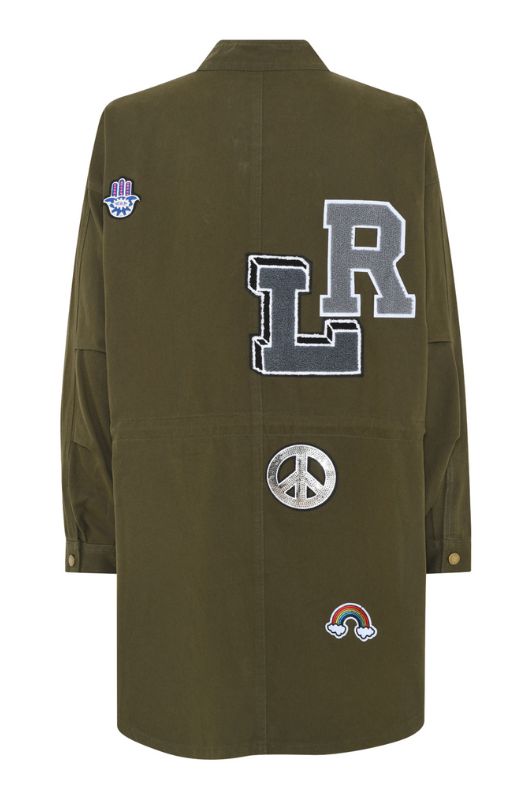 La Rouge Festival jacket | Cargojakke i khaki med patches