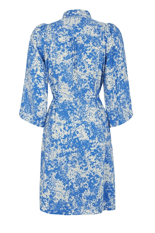 Soft Rebels Eleanor print dress | Flot forårskjole i creme med blåt print