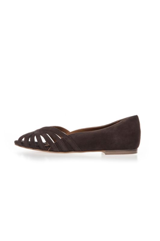 Copenhagen Shoes Passionate | Ballerina i brunt ruskind