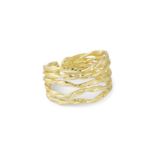 Pure by Nat I Willow ring i børstet 24K guld