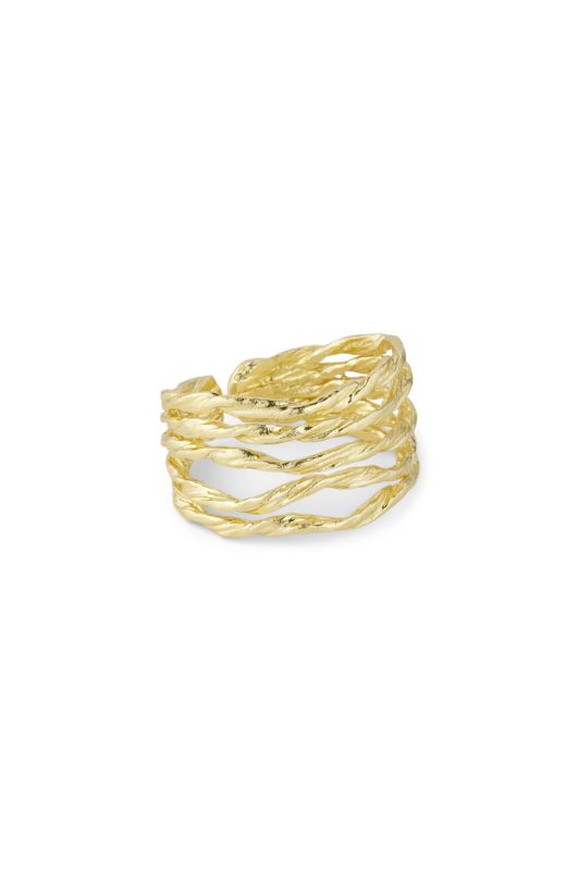 Pure by Nat I Willow ring i børstet 24K guld