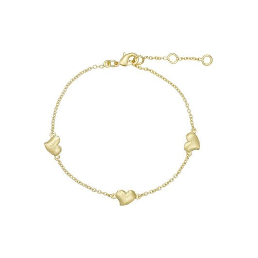 Pure by Nat I Esmee armbånd med hjerter i 24K guldbelagt I Dresslab