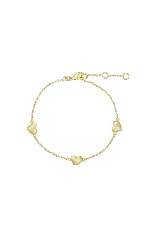 Pure by Nat I Esmee armbånd med hjerter i 24K guldbelagt I Dresslab