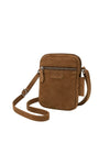 Corium Crossbody Taske i ægte sand ruskind | Allround rummelig og cool form