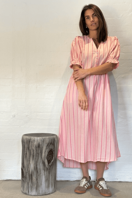 Gaspar Tunø dress | Rosa strib I Dresslab