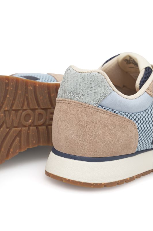 Woden Ronja Icon | Sneakers i mesh sand / lyseblå