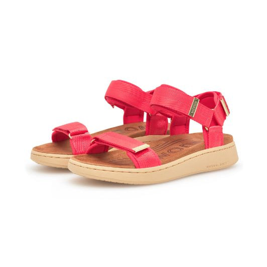 Woden Line sandal | Damesandal Flame koral I Dresslab