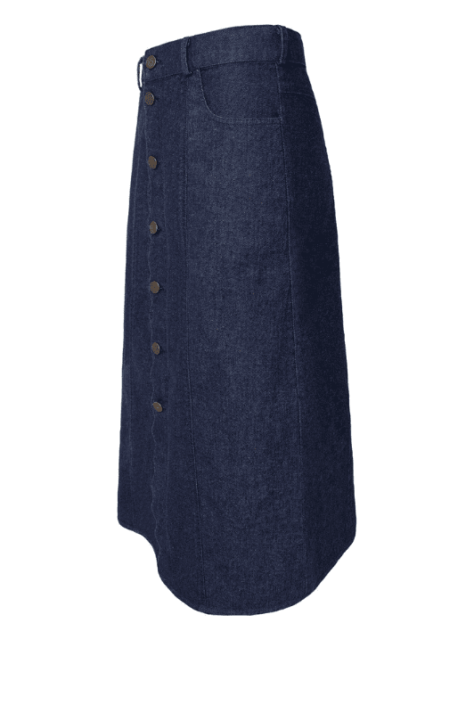 Ofelia Berit jeans skirt i mørk denim