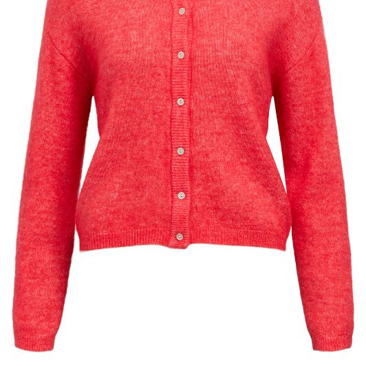 Object Agate strik cardigan koral