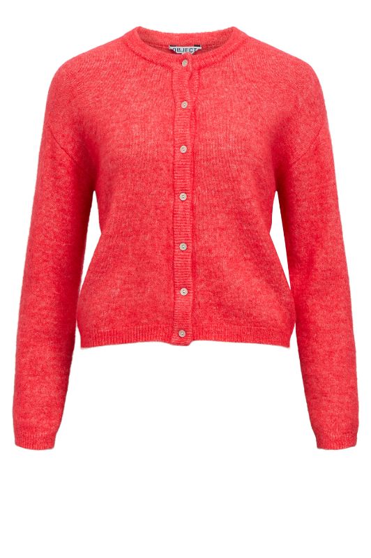 Object Agate strik cardigan koral