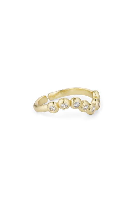 Pure by Nat I Aurelia ring med zirkoner i 24K guldbelagt