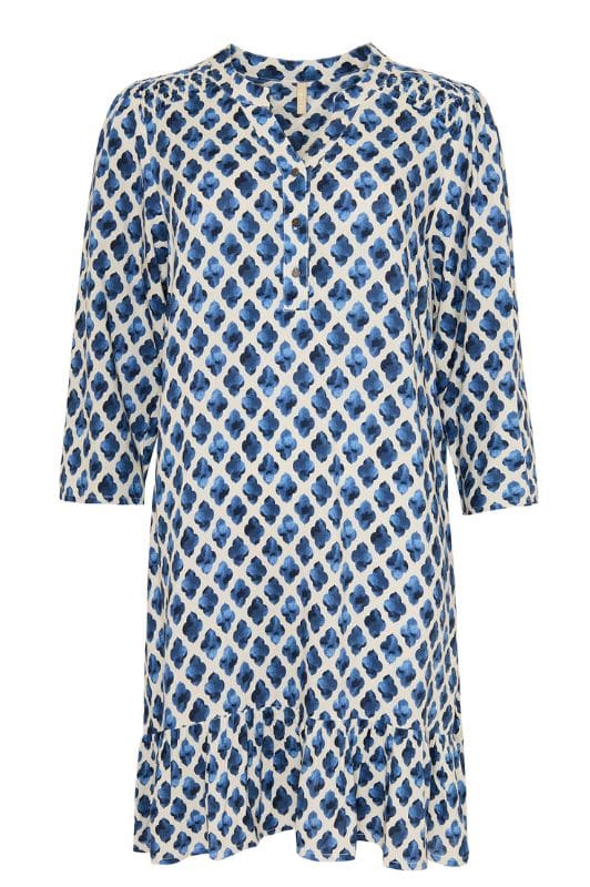 Ofelia Honny kjole | A-shape kjole i flot blåt print