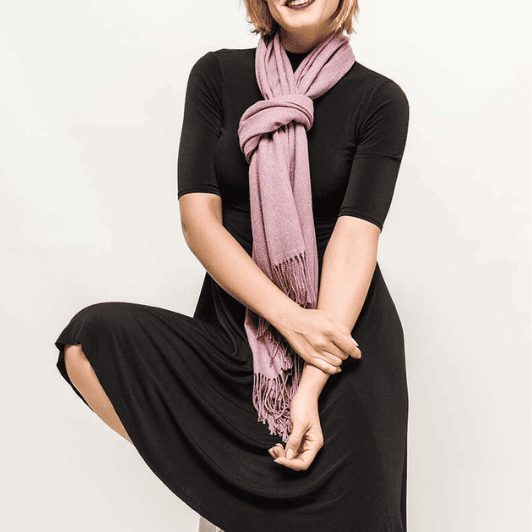 Atelier Paris I Cashmere mix tørklæde rosa