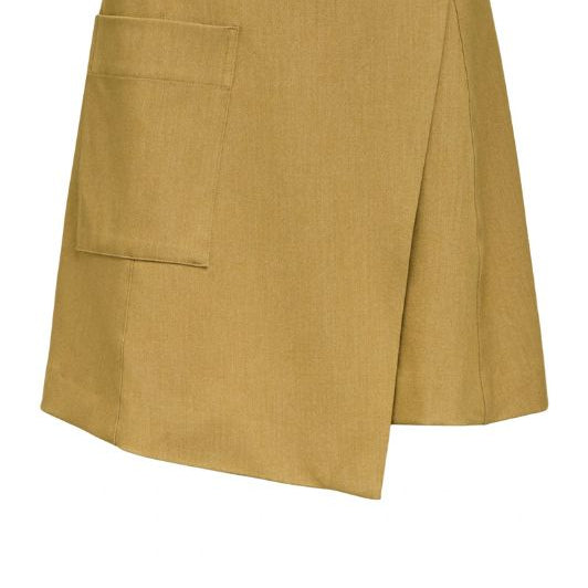 Object Lisa skirt I Kort asymmetrisk nederdel i khaki