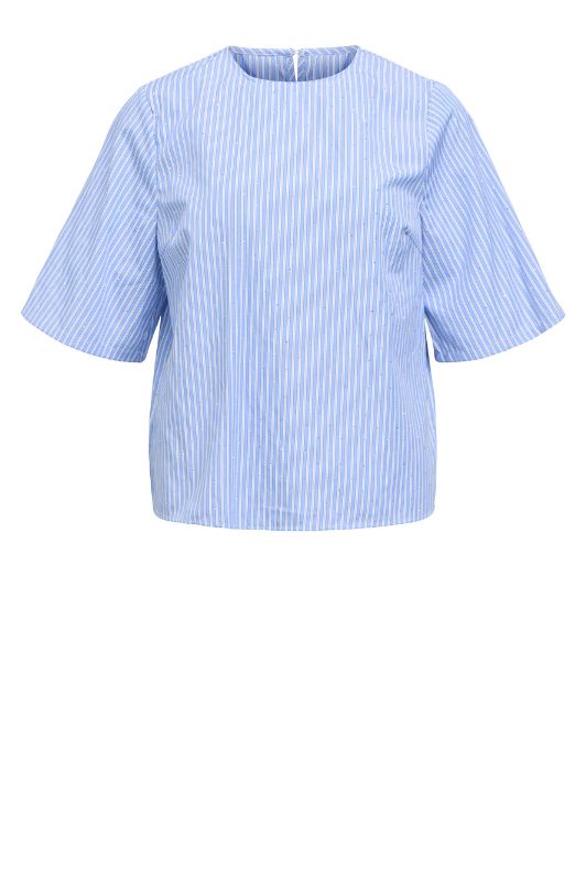 Object Aster feminin top i strib med sølv studs I Dresslab