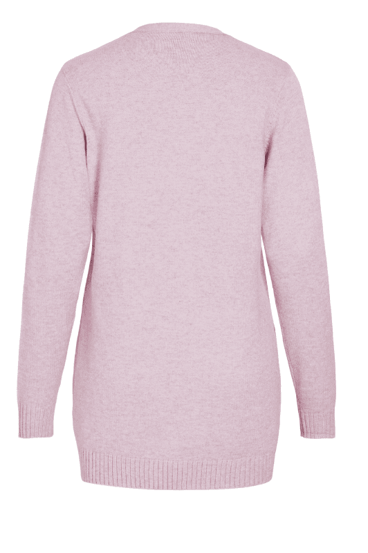 VILA Viril Cardigan kort | Lækker blød strikcardigan i rosa |