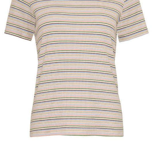 Ofelia Simona t-shirt | Ribbet stribet t-shirt i pastelfarver I Dresslab