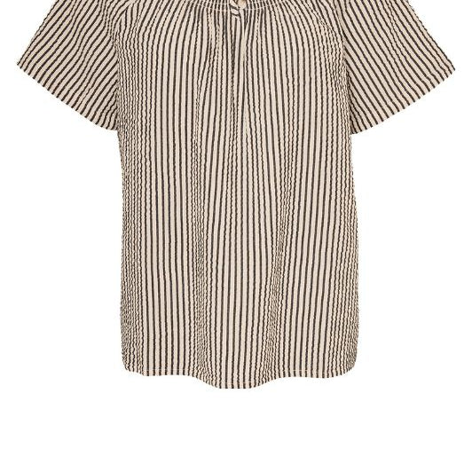 Ofelia Anja bluse i stribet bæk bølge I Dresslab