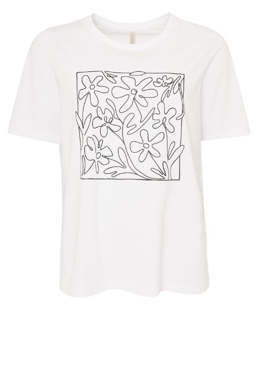 Ofelia Nia t-shirt | Hvid tee med sort print I Dresslab