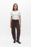 Object Lisa barrel pant mørkebrun L32 I Dresslab