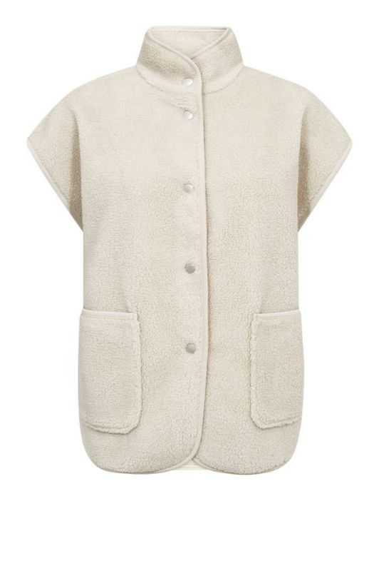 Freequent Teddy waistcoat | Sand fleece vest