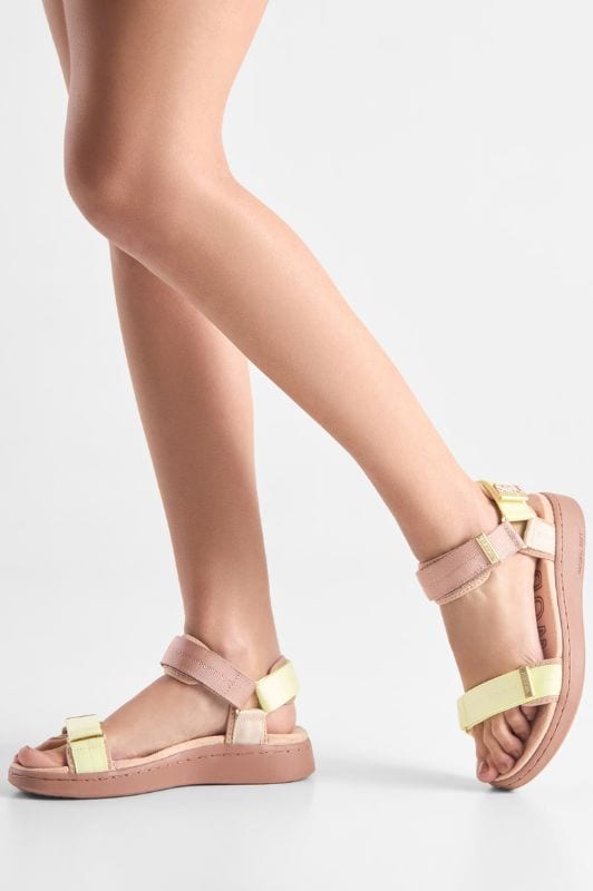 Woden Line sandal | Damesandal Taupe multi