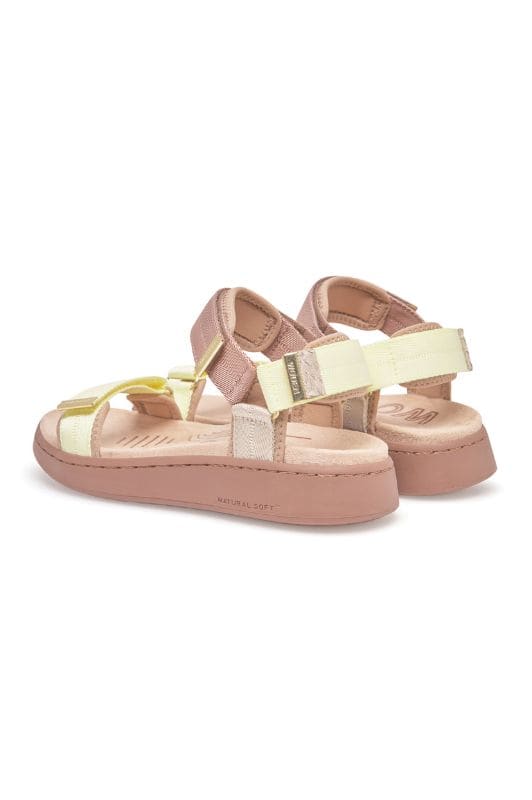 Woden Line sandal | Damesandal Taupe multi
