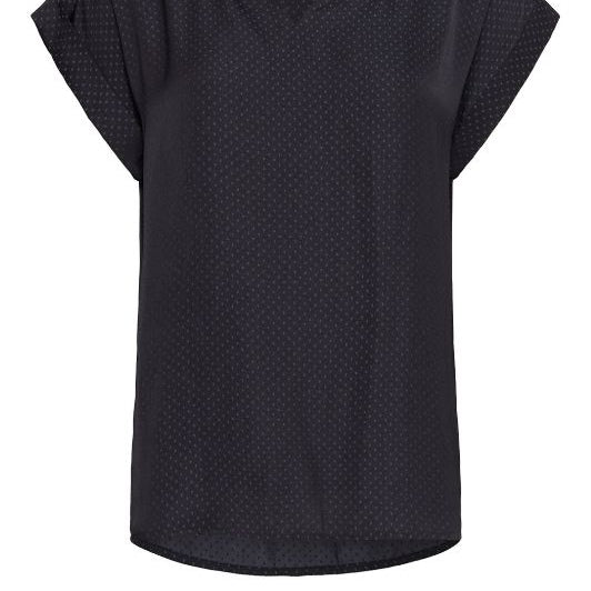 Saint Tropez Briana bluse | Kortærmet top i mørkeblå