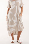 Studio West dress I Cocoon sommerkjole med sand print
