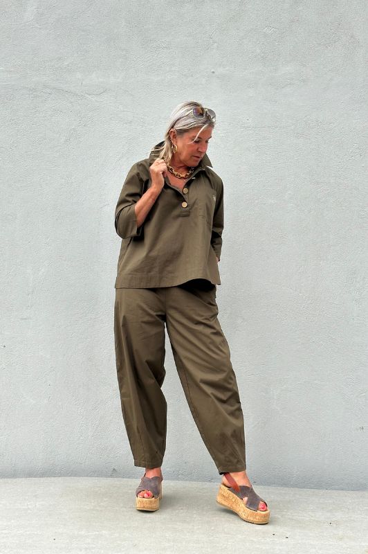 Gaspar Colorado pant | Poplin buks i oliven grøn