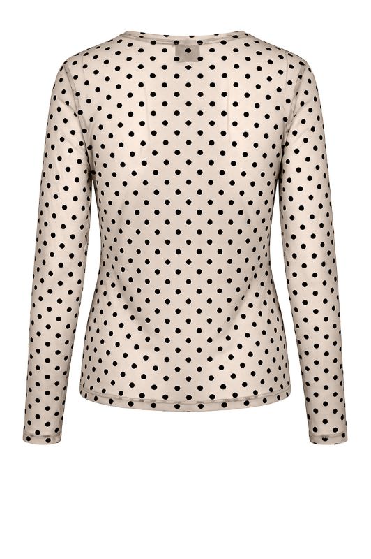 Luxzuz Dot mesh t-shirt I Offwhite prikket meshbluse