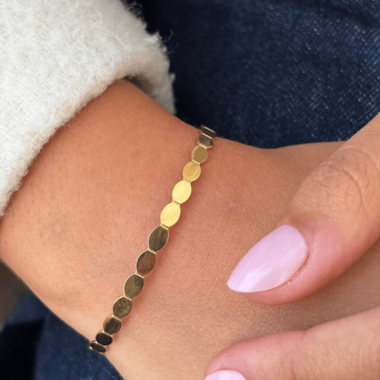 Atelier Paris I Regulérbar armbånd konisk guld look