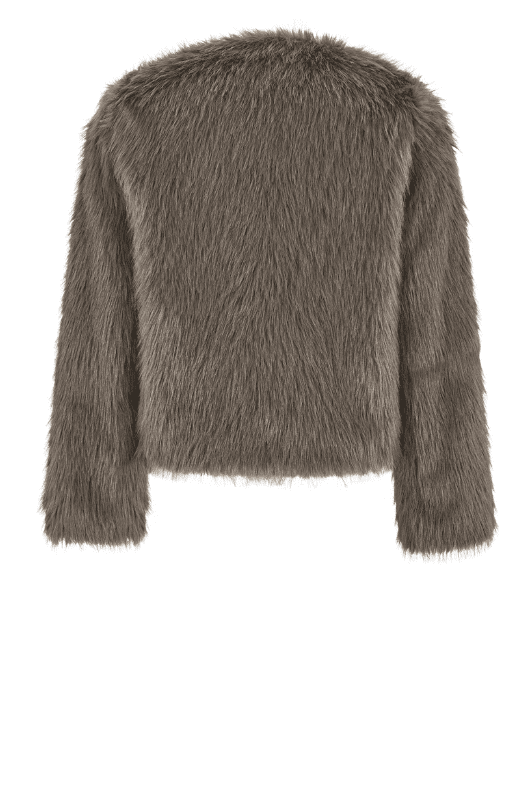 Soft Rebels Estelle brun jakke I Morel faux fur jacket