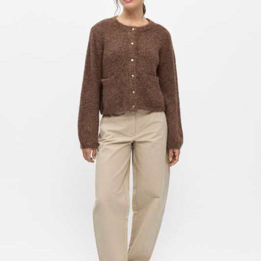 Object Saggia cardigan lys brun meleret